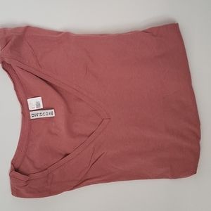 Divided | Pink V Neck Tee